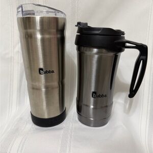 Set of Bubba Travel Mugs - Stainless Steel Gunmetal Grey Dual-Wall Vacuum Seal